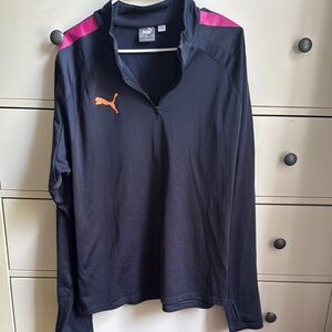 Puma Black Pullover with Pink and Orange Accents